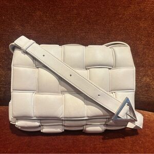 Bottega Veneta White Padded Cassette crossbody bag